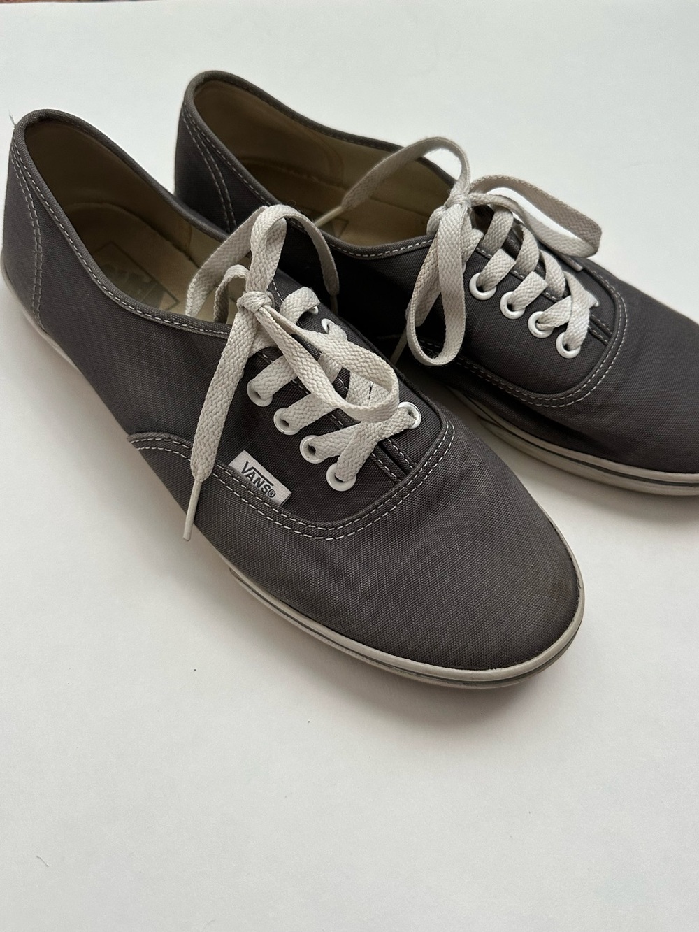 Vans Gray Canvas Low-Top Sneakers